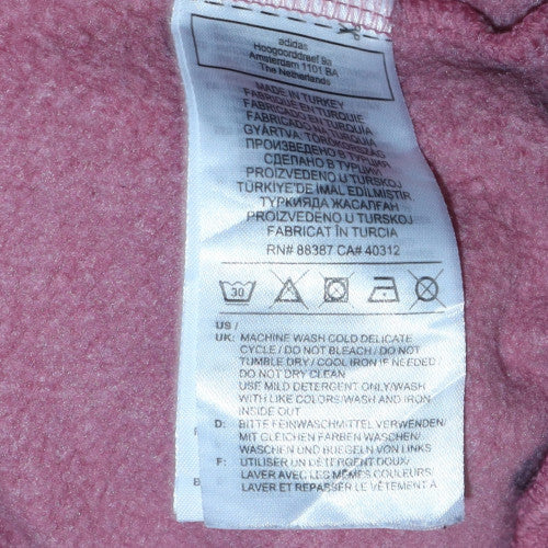 Womens UK Size 10 adidas Pink Pullover Hoodie