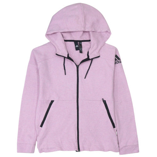 Womens UK Size XS adidas Pink Full Zip Hoodie