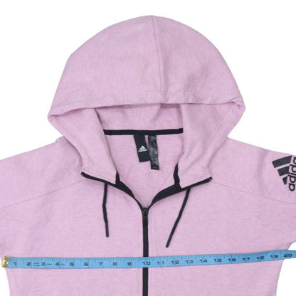 Womens UK Size XS adidas Pink Full Zip Hoodie