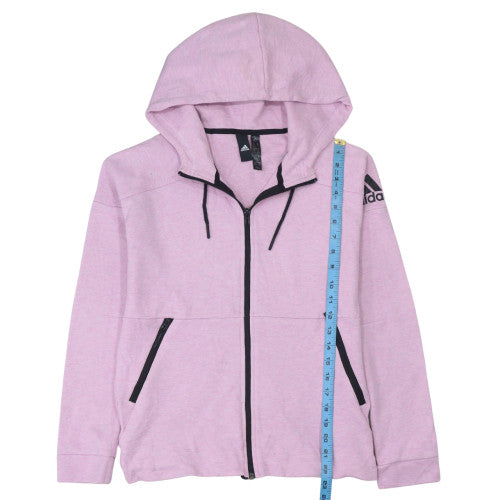 Womens UK Size XS adidas Pink Full Zip Hoodie
