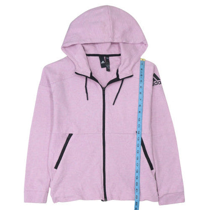 Womens UK Size XS adidas Pink Full Zip Hoodie