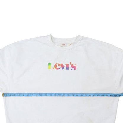 Womens UK Size L Levi's White Pullover Sweatshirt