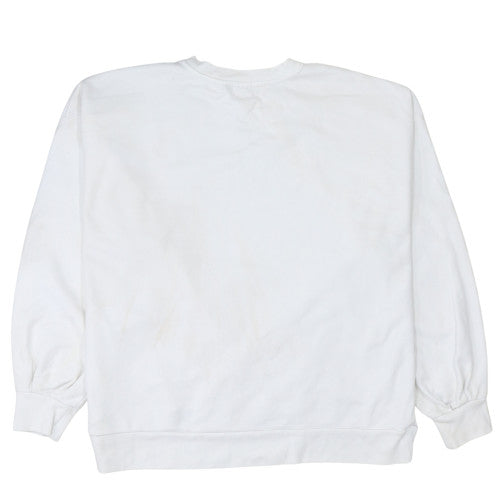 Womens UK Size L Levi's White Pullover Sweatshirt