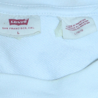 Womens UK Size L Levi's White Pullover Sweatshirt