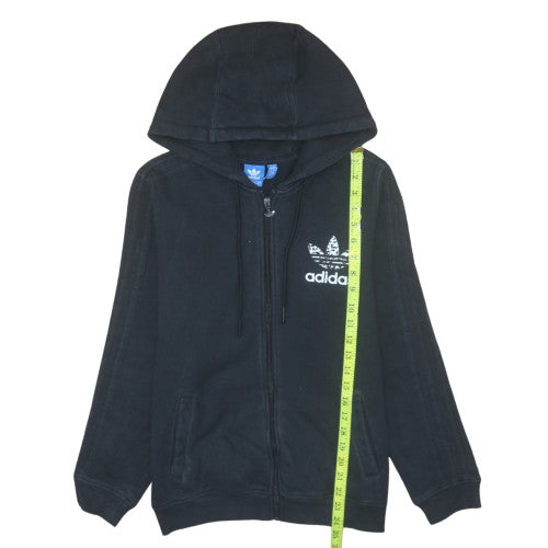 Womens UK Size 14 adidas Black Full Zip Hoodie