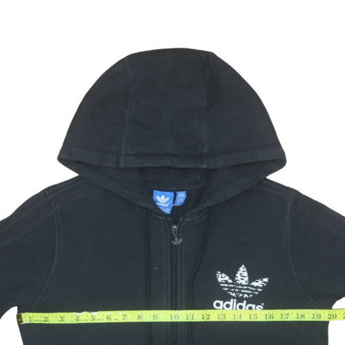 Womens UK Size 14 adidas Black Full Zip Hoodie
