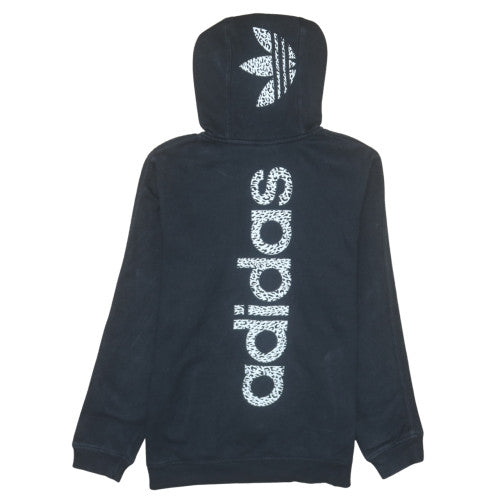 Womens UK Size 14 adidas Black Full Zip Hoodie