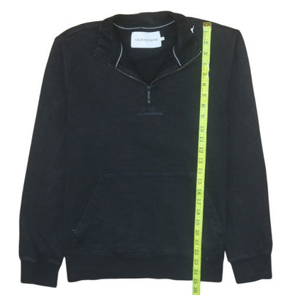 Mens UK Size M Calvin Klein Jeans Black 1/2 Zip Sweatshirt