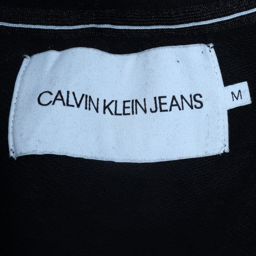 Mens UK Size M Calvin Klein Jeans Black 1/2 Zip Sweatshirt