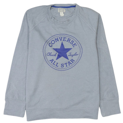 Mens UK Size L Converse Grey Pullover Sweatshirt
