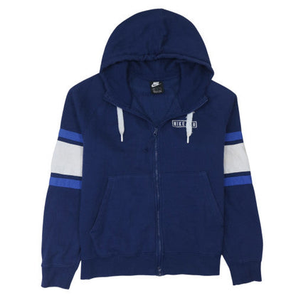 Mens UK Size L Nike Blue Full Zip Hoodie