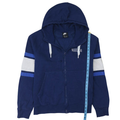 Mens UK Size L Nike Blue Full Zip Hoodie