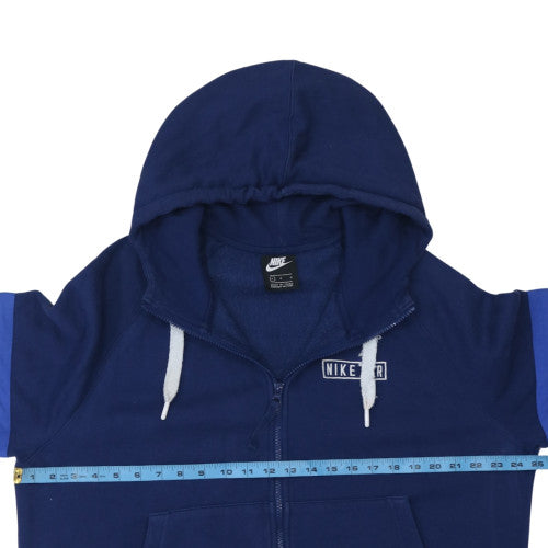 Mens UK Size L Nike Blue Full Zip Hoodie
