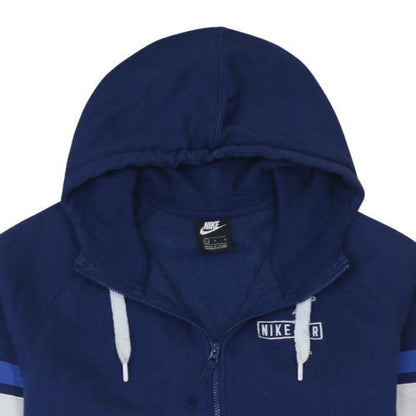 Mens UK Size L Nike Blue Full Zip Hoodie