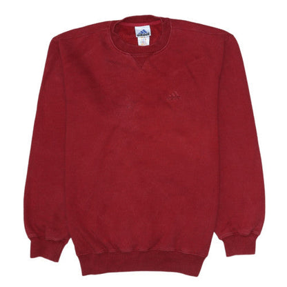 Mens UK Size L adidas Red Pullover Sweatshirt