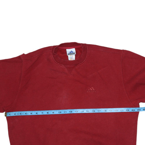 Mens UK Size L adidas Red Pullover Sweatshirt