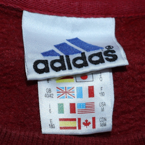 Mens UK Size L adidas Red Pullover Sweatshirt
