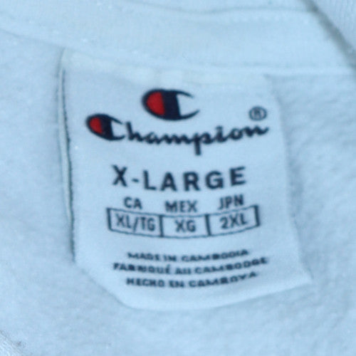 Womens UK Size XL Champion White Pullover Hoodie