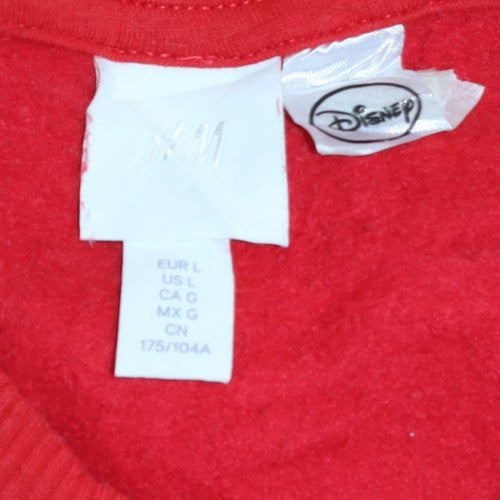 Womens UK Size L H&M Red Pullover Sweatshirt