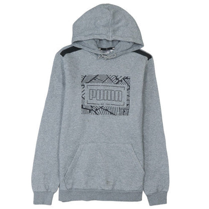 Mens UK Size M PUMA Grey Pullover Hoodie