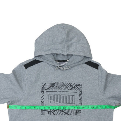 Mens UK Size M PUMA Grey Pullover Hoodie