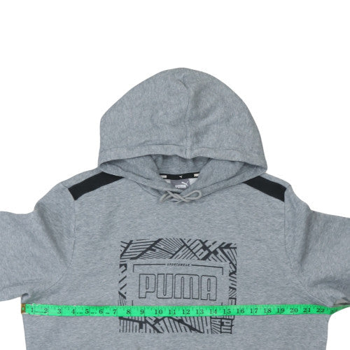 Mens UK Size M PUMA Grey Pullover Hoodie