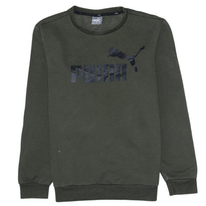 Mens UK Size S PUMA Green Pullover Sweatshirt