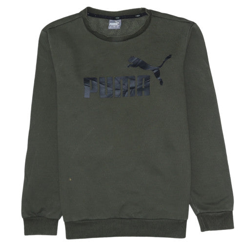 Mens UK Size S PUMA Green Pullover Sweatshirt