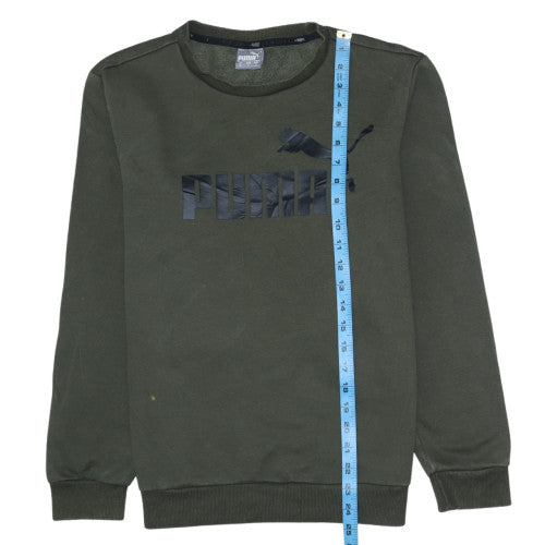 Mens UK Size S PUMA Green Pullover Sweatshirt