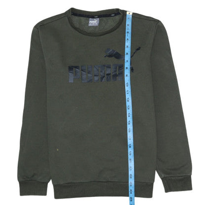 Mens UK Size S PUMA Green Pullover Sweatshirt