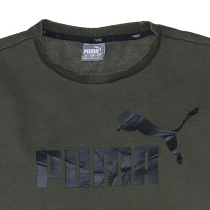 Mens UK Size S PUMA Green Pullover Sweatshirt