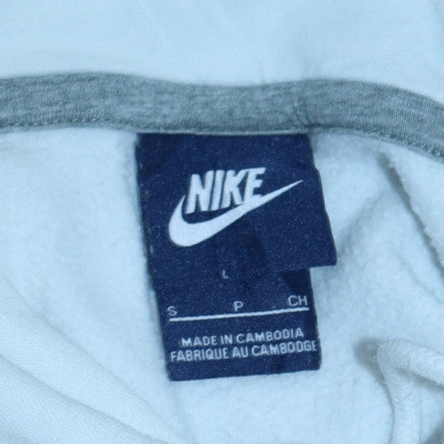 Mens UK Size L Nike White Pullover Hoodie
