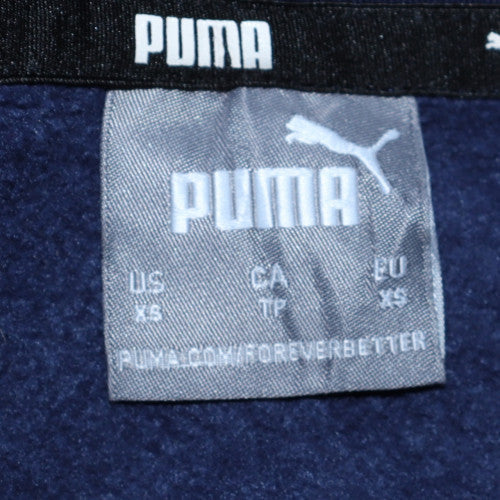 Mens UK Size XS PUMA Blue Pullover Hoodie