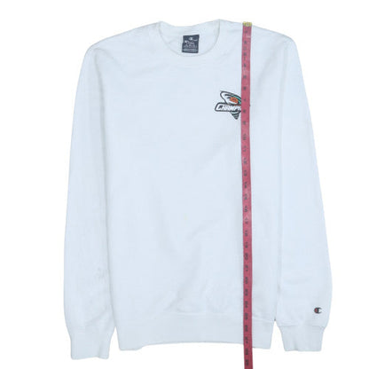 Mens UK Size L Champion White Pullover Sweatshirt