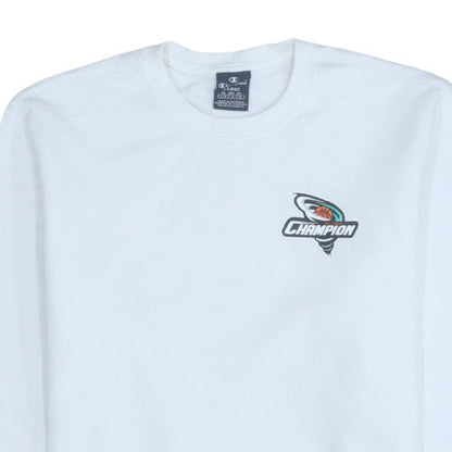 Mens UK Size L Champion White Pullover Sweatshirt