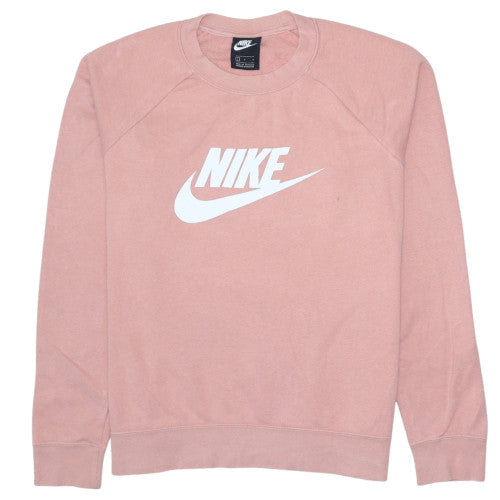 Womens UK Size L Nike Pink Pullover Sweatshirt