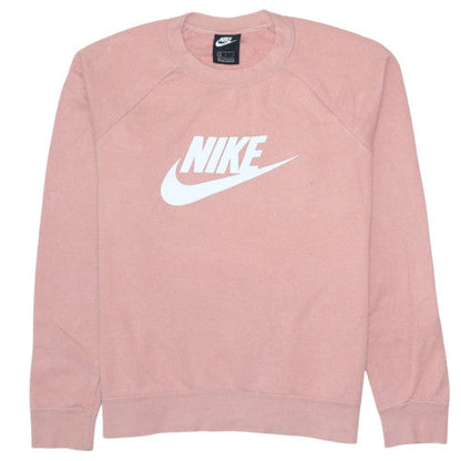 Womens UK Size L Nike Pink Pullover Sweatshirt