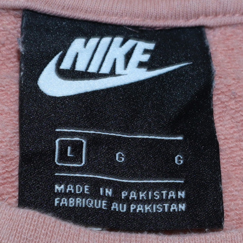 Womens UK Size L Nike Pink Pullover Sweatshirt