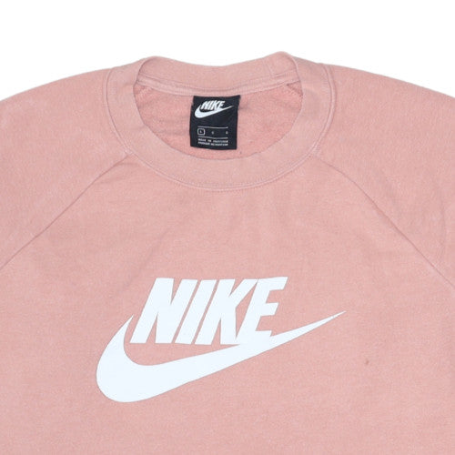 Womens UK Size L Nike Pink Pullover Sweatshirt