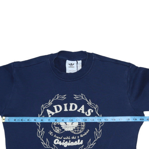 Mens UK Size XS adidas Blue Pullover Sweatshirt