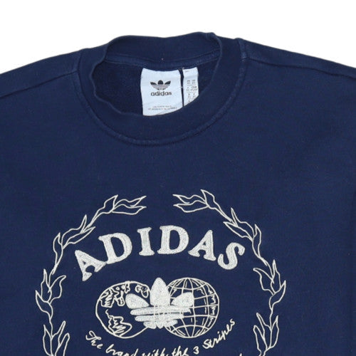 Mens UK Size XS adidas Blue Pullover Sweatshirt