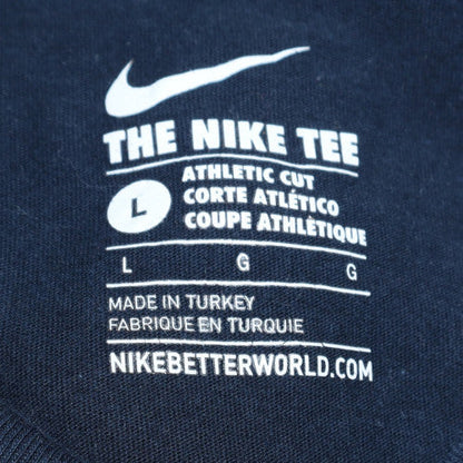 Nike Men's Blue Crew Neck Athletic Fit Cotton T-Shirt Size L