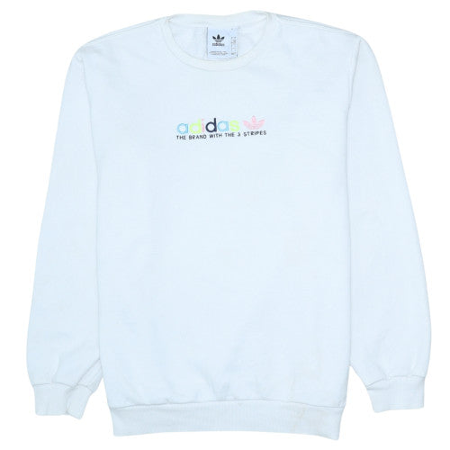 Mens UK Size L adidas White Pullover Sweatshirt