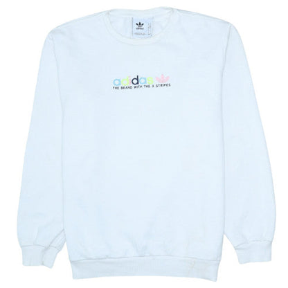 Mens UK Size L adidas White Pullover Sweatshirt