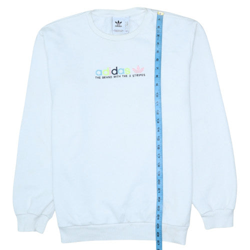 Mens UK Size L adidas White Pullover Sweatshirt