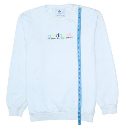 Mens UK Size L adidas White Pullover Sweatshirt