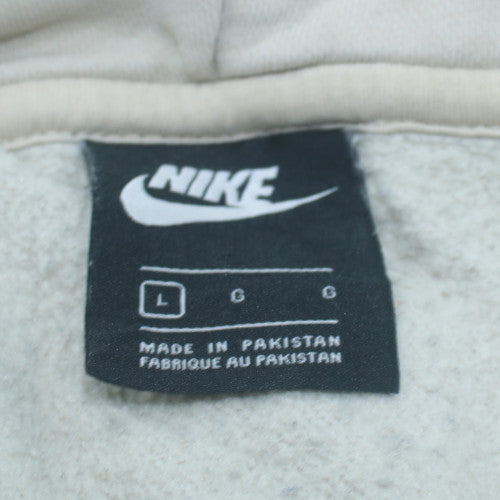 Mens UK Size L Nike White Pullover Hoodie