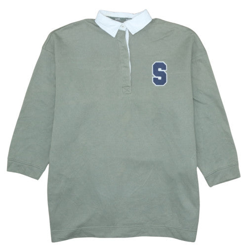 Mens UK Size L NEXT Green Henley Sweatshirt