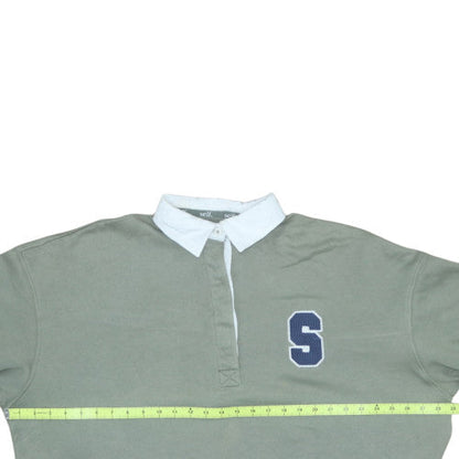 Mens UK Size L NEXT Green Henley Sweatshirt