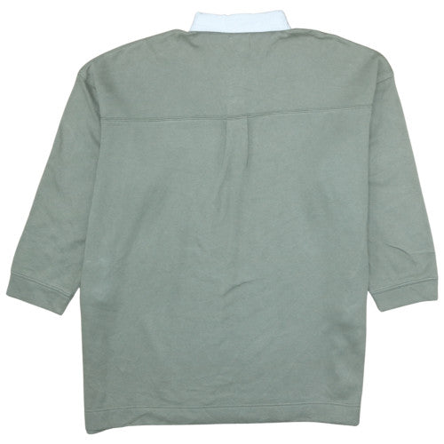 Mens UK Size L NEXT Green Henley Sweatshirt